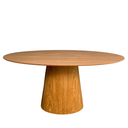 Ver imagem 1 de Mesa de Jantar Cone Oval 160x90cm Tampo Madeira Base Madeira - Marrom