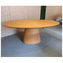 Mesa de Jantar Madeira Cone Oval 198x122cm Base Freijó Tampo Freijó - 3