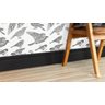 Rodapé em PVC Wood Com Friso 15,0 cm x 1,2 cm x 2,10 m Acabamento Preto - 1