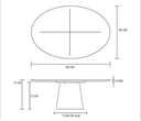 Ver imagem 2 de Mesa de Jantar Cone Oval 180x100cm Tampo Madeira Freijó Base Madeira - Marrom