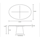 Ver imagem 2 de Mesa de Jantar Cone Oval 180x100cm Tampo Madeira Freijó Base Madeira - Marrom