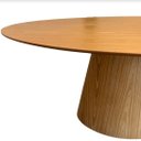 Ver imagem 2 de Mesa de Jantar Cone Oval 235x122cm Tampo Madeira Freijó Base Madeira Freijó - Marrom