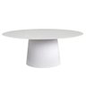 Mesa de Jantar Cone Oval 120x80cm Laqueada - Branco - 1