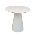 Ver imagem 1 de Mesa Lateral Cone Redonda 51cm Laqueada - Branco
