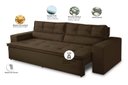 Ver imagem 2 de Sofá Retrátil e Reclinável 2 Lugares com Molas 1,80m Veronica Suede Marrom