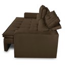 Ver imagem 7 de Sofá Retrátil e Reclinável 2 Lugares com Molas 1,80m Veronica Suede Marrom