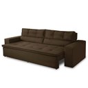 Ver imagem 5 de Sofá Retrátil e Reclinável 2 Lugares com Molas 1,80m Veronica Suede Marrom