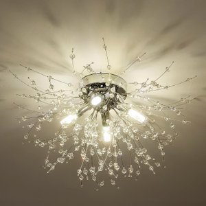 Luminária Cristal Dente-de-leão 12w Neutro Prateado Lexlight