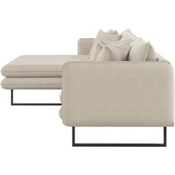 Sofá Jade com Chaise Lateral Esquerda 2,84m em Linho - 6