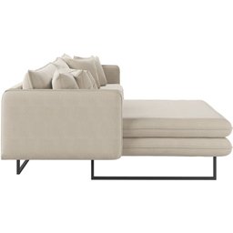 Sofá Jade com Chaise Lateral Esquerda 2,84m em Linho - 5