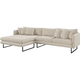 Sofá Jade com Chaise Lateral Esquerda 2,84m em Linho - 3
