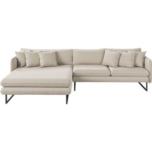 Sofá Jade com Chaise Lateral Esquerda 2,84m em Linho