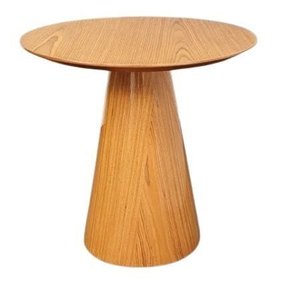 Mesa Lateral Cone Redonda 51 Cm Laminada em Madeira