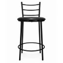 Ver imagem 7 de Banqueta Alta Industrial Estofada Londres Cor: Preto/Preto - Kmj