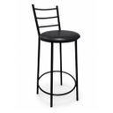 Ver imagem 5 de Banqueta Alta Industrial Estofada Londres Cor: Preto/Preto - Kmj