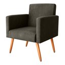 Ver imagem 2 de Poltrona Vicenza Reclinável para Sala Veludo Turkey Marrom 64cm 110kg Matrix