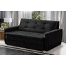 Sofá Cama Jade 1,36m Suede Preto Adonai Estofados - 1