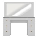 Ver imagem 1 de Penteadeira Camarim com Espelho e 7 Gavetas Isis Multimóveis MP6100 Branco/Madeirado