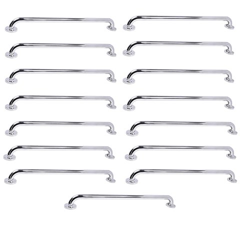 Barra de Apoio 70cm Inox Kit 15 Unidades Segurança Idoso Deficiente Cadeirante Box Banheiro Corrimao