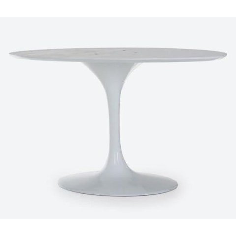 Base de Mesa de Jantar Saarinen Oval para Tampo de 100x70cm até 137x90cm Branca - Branco