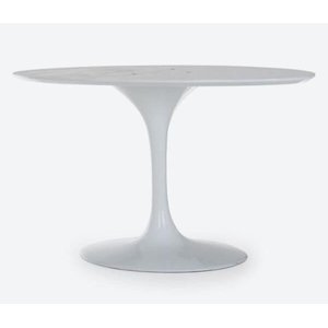 Base de Mesa de Jantar Saarinen Oval para Tampo de 100x70cm até 137x90cm Branca - Branco