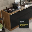 Ver imagem 5 de Kit Com 2 Balcões De Cozinha 4 Portas 3 Gavetas Rustic/Preto