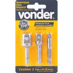 Adaptador para Soquetes Jogo com 3 peças - Vonder - 2