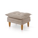 Ver imagem 5 de Poltrona Khali Reclinavel com Puff Apoio P/ Pés em Veludo:bege