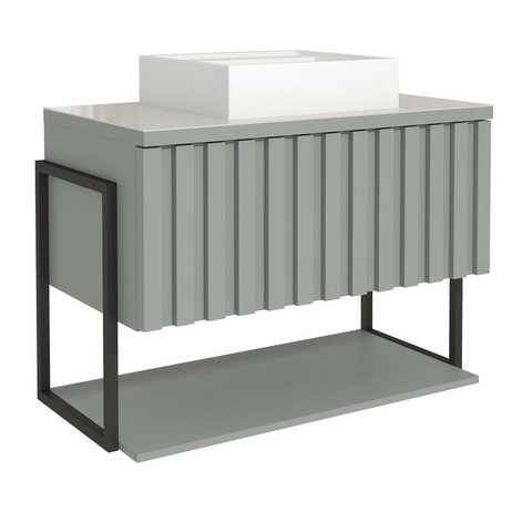 Gabinete de Banheiro Frise com Cuba 80cm Pistache - Mgm