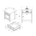Ver imagem 6 de Cômoda 6 Gav+2 Mesas de Cabeceira Ditália Dm-217 Dm-112 Cor:branco