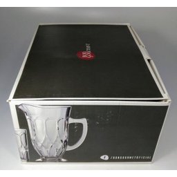 Jogo Jarra 1L com 6 Copos Vidro 270ml Curves - 6