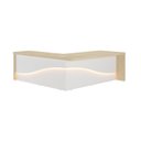 Ver imagem 3 de Mesa Diretor em L com Luz de Led Elegante 4 Gavetas 2 Portas Tamburato Supreme