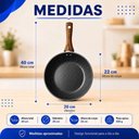 Ver imagem 4 de Frigideira Antiaderente Cerâmica Granito 20cm 1,8L Fundo Triplo para Indução