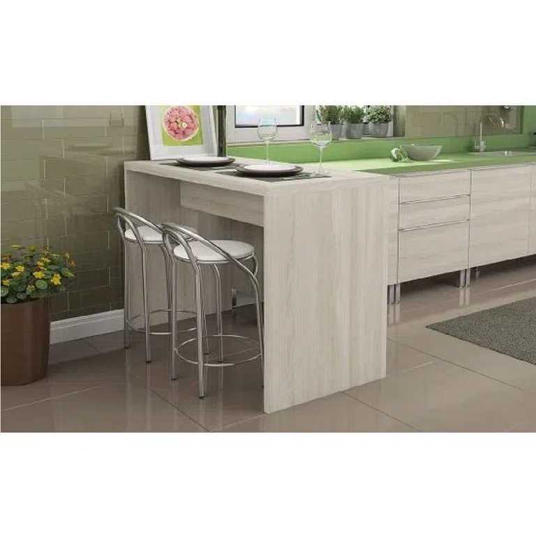 Banqueta Dublin Crome Kappesberg Preto