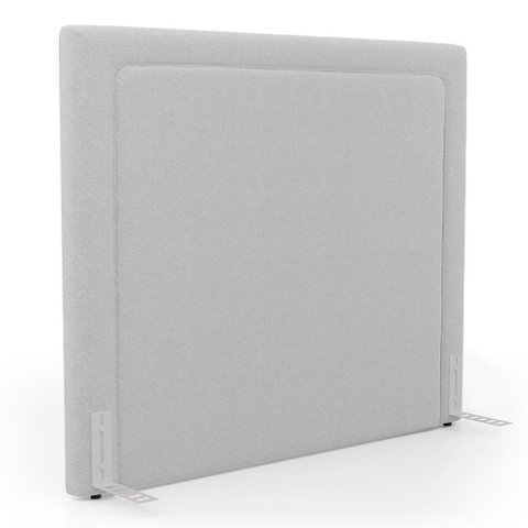 Cabeceira Cama Box Queen Size Alba 160cm com Frame Bouclé Cinza Claro - Desk Design