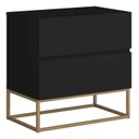 Ver imagem 4 de Mesa de Apoio para Cabeceira Cama Quarto Casal 45cm Compacta Luxo Moderna Mdf/mdp:preto