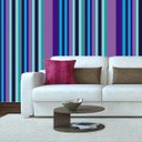 Ver imagem 4 de Papel de Parede Faixa Coloridas Adesivo Quarto Sala Cozinha