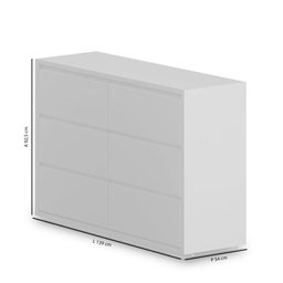 Cômoda Infantil Wood com 6 Gavetas - Branco - 4