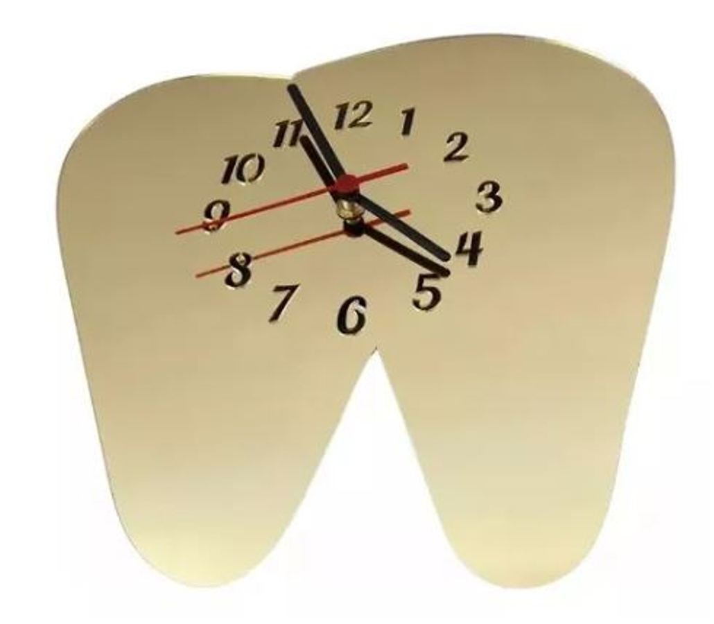 Relógio Acrílico Dente Sala Escritório Consultório Dentista - 3