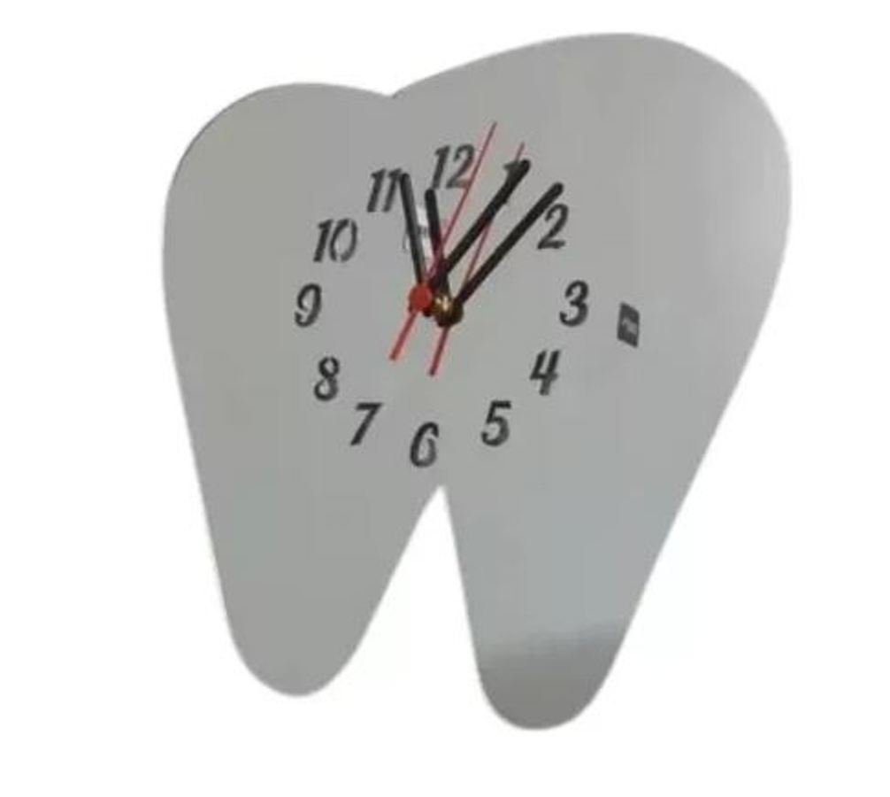 Relógio Acrílico Dente Sala Escritório Consultório Dentista - 2