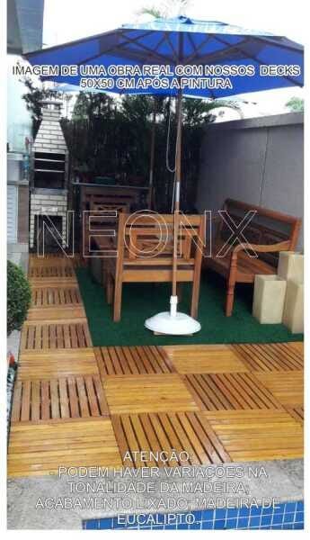 Deck de Madeira Modular 60x60cm sem Pintura Neonx - 5