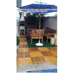 Deck de Madeira Modular 60x60cm sem Pintura Neonx - 5