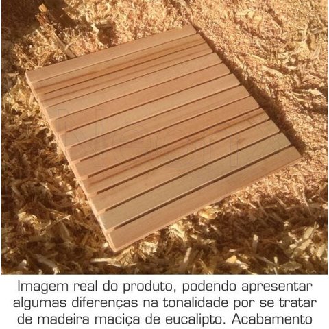 Deck de Madeira Modular 60x60cm sem Pintura Neonx