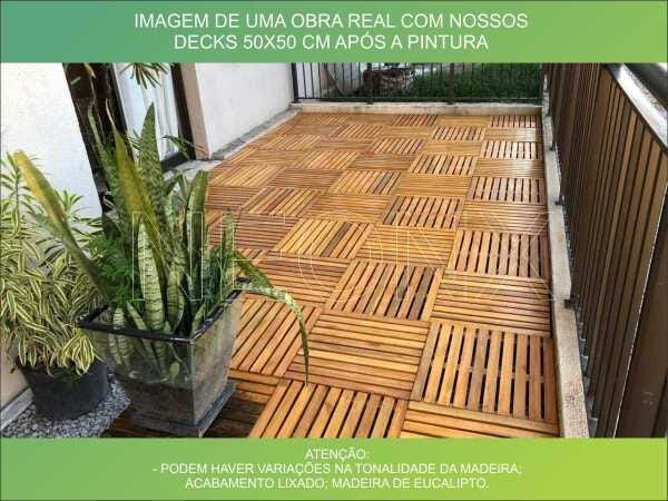 Deck de Madeira Modular 60x60cm sem Pintura Neonx - 4