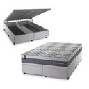 Ver imagem 1 de Conjunto Box Baú Super King Sheffield Branco 193x203x72 c/ Molas Ensacadas