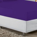 Ver imagem 3 de Jogo de Cama Casal Viúva Nobre 3 Peças Malha 100% Algodão - Roxo