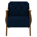 Ver imagem 4 de Kit Namoradeira 135cm e 2 Poltronas Decorativas Capitonê Lapa M22 Veludo Azul Marinho - Mpozenato