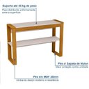 Ver imagem 4 de Aparador para Sala de Jantar 100% MDF Master Marrom/Carvalho Oro/Off White