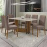Mesa de Jantar Munique 160x90 com 6 Cadeiras Caroline Ipê/Off White/Marrom Rosê - PR Móveis - 2