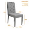 Mesa de Jantar Munique 160x90 com 6 Cadeiras Caroline Ipê/Off White/Marrom Rosê - PR Móveis - 4